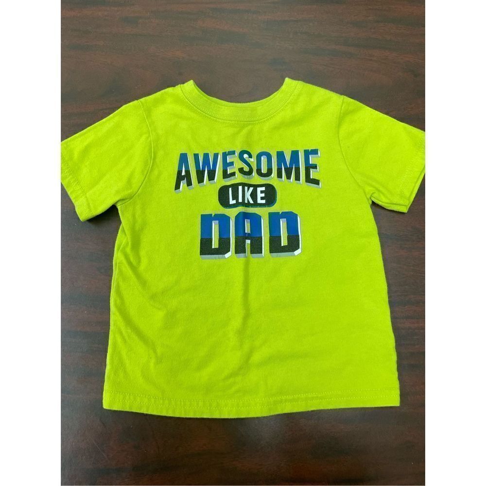 Awesome Like Dad Boys 2T Garanimals Lime Short Sleeve Tee